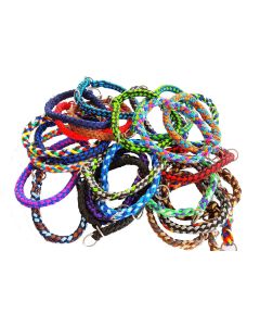 Hundehalsband Rundgeflecht ZugStopp mit EDELSTAHL Ringe für mittlere und große Hunde