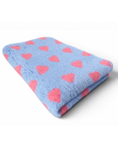 Vet Beddings HELLBLAU + PINKE HERZEN 30mm von elropet® Premium Qualität Original Englisch