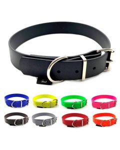 Biothane Hundehalsband 25mm Breit verstellbar S / M / L / XL Hundehalsband wasserbweisend 