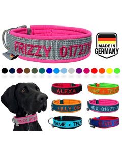 Hundehalsband bestickt & individuell zusammenstellen / für kleine und große Hunde