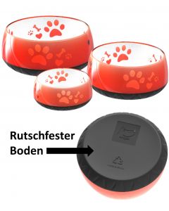 Hundenapf elropet® Orange für kleine, mittlere & große Hunde mit rutschfester Unterseite