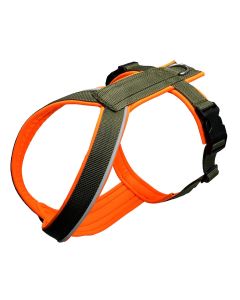  Brustgeschirr Outdoor mit Reflektionsstreifen Mini - XXL 8 verschiedene Größen Olive-Orange