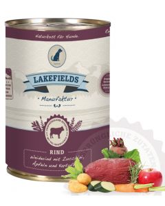 Lakeflieds Dosenfleisch-Menü Rind für ausgewachsene Hunde 400g (0,82€/100g)
