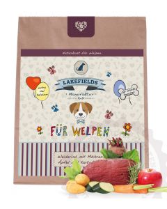 Lakefields Trockenfleisch-Menü Rind für Welpen 2,5Kg 