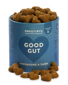 DoggyLove Good Gut – Verdauung & Darm , unterstützt Darmgesundheit & Verdauung, Verdauungssnack, Premium Hundeleckerli, Hundesnacks Gesundheit,  – Ergänzungsfuttermittel, natürliche Zutaten, Glutenfrei 