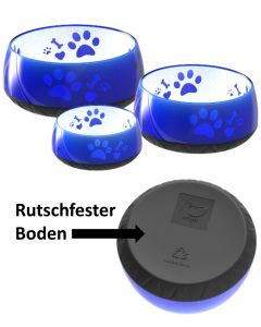 Hundenapf elropet® Blau für kleine, mittlere & große Hunde mit rutschfester Unterseite