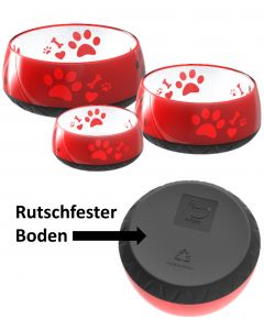 Hundenapf elropet® Rot für kleine, mittlere & große Hunde mit rutschfester Unterseite