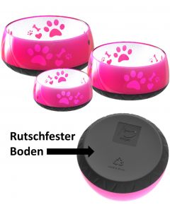 Hundenapf elropet® Pink für kleine, mittlere & große Hunde mit rutschfester Unterseite