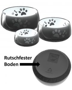 Hundenapf elropet® Schwarz für kleine, mittlere & große Hunde mit rutschfester Unterseite