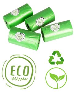 Biologisch abbaubare ECO-Kotbeutel 4 Rollen mit je 20 Stück