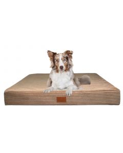  elropet® HundeMATTE San Marino aus Kuschelcord - orthopädisch- Cappuccino
