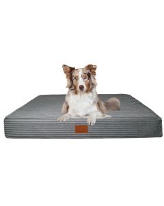 elropet® HundeMATTE San Marino aus Kuschelcord - orthopädisch- Grau 