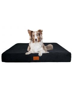 elropet® HundeMATTE San Marino aus Kuschelcord - orthopädisch- Schwarz
