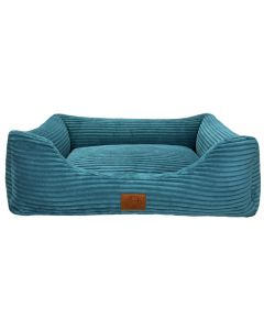 elropet® Hundebett San Marino aus Kuschelcord - orthopädisch- Azurblau