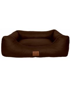 elropet® Hundebett Milano aus Kunstleder - orthopädisch - Braun