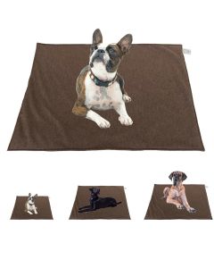 elropet® Hundedecke Softshell für kleine, mittlere & große Hunde Braun