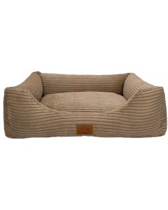 elropet® Hundebett San Marino aus Kuschelcord - orthopädisch- Cappuccino