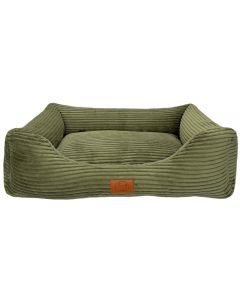 elropet® Hundebett San Marino aus Kuschelcord - orthopädisch- Olive