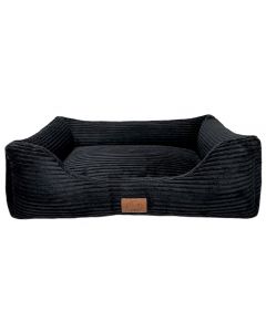 elropet® Hundebett San Marino aus Kuschelcord - orthopädisch- Schwarz