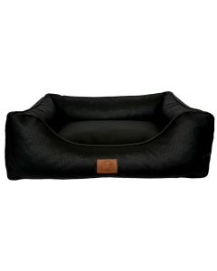 elropet® Hundebett Milano aus Kunstleder - orthopädisch - Schwarz