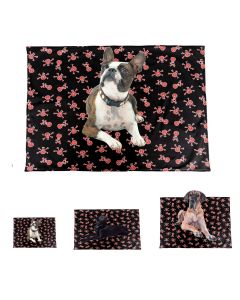 elropet® Hundedecke Softshell für kleine, mittlere & große Hunde Totenkopf Rot