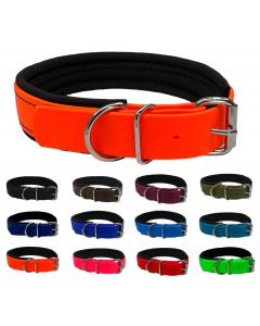 Hundehalsband Biothane Softshell unterlegt EDELSTAHL